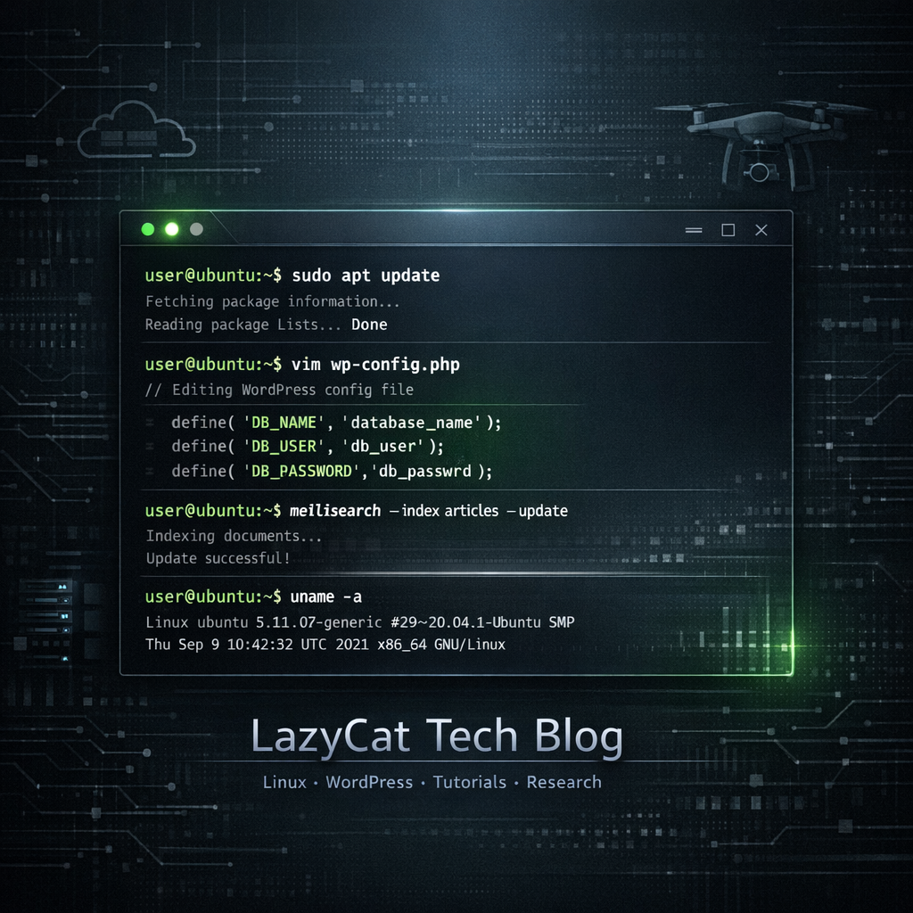 懒猫的技术博客 - 建站折腾 | Linux学习 | 无人机与大模型研究